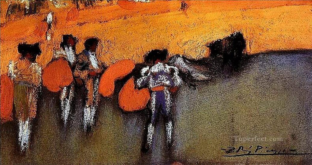 闘牛のコリーダ 1900年 パブロ・ピカソ油絵
